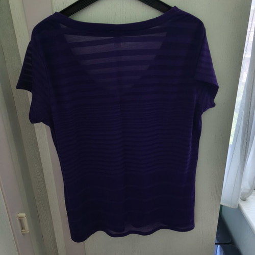 Semi-transparent women's blouse like new, size L, purple