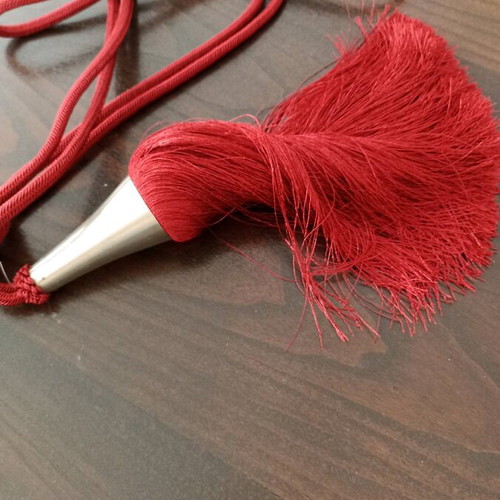 Curtain tiebacks red new with metal element