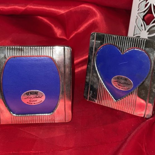 Silver-plated frames new, set of 2 small with boxes