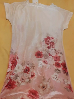 Ρομαντικό φόρεμα Mayoral καινούργιο, μπεζ και ροζ με λουλούδια