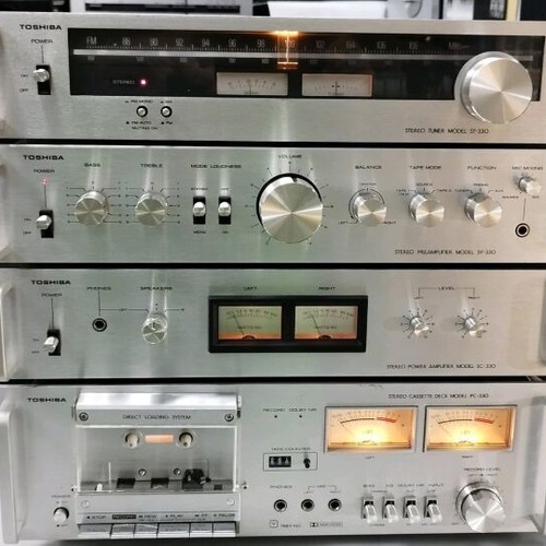 Toshiba SC 330+SY 330+ST 330+PC330 used, cassette deck needs service