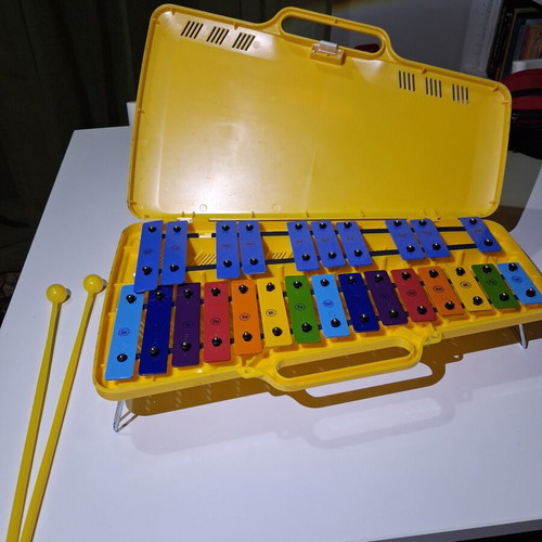 Metallophone used, children's musical instrument