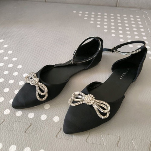 Sinsay Ballet Flats New Black Size 37
