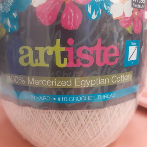 Artiste Crochet Yarn Large Ecru Mercerized Egyptian Cotton 2500m like new