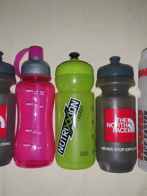 Water bottles used, pack of 5