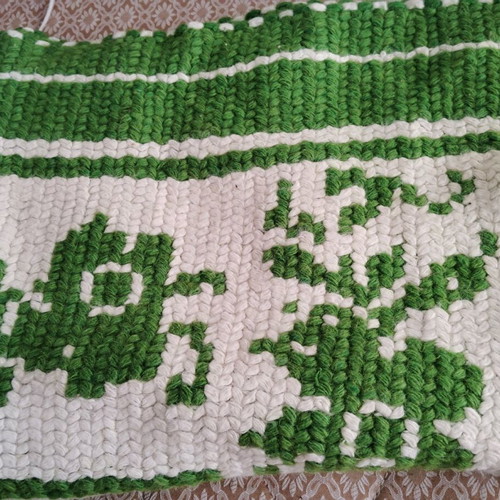 Wool knitted handmade blanket like new