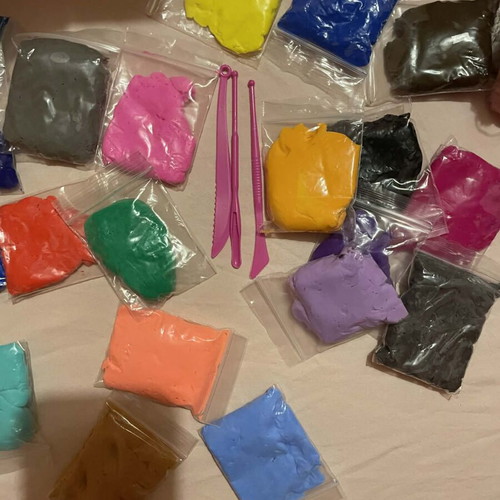 Modeling clay used, in sealed bags, good condition