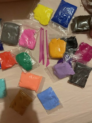 Modeling clay used, in sealed bags, good condition