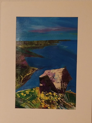 Τοπίο ακρυλικό σε καμβά 30×40 cm με κορνίζα καινούργιο