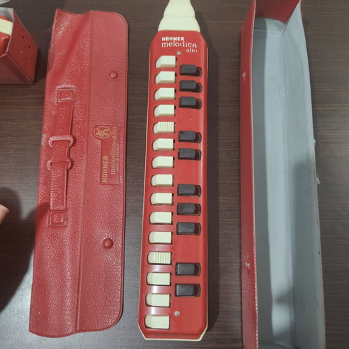 Hohner Melodica used, red with case