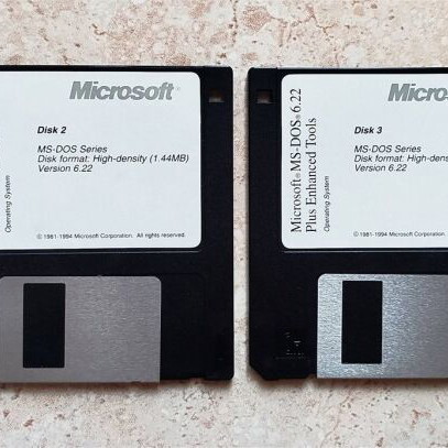 Microsoft MS-DOS 6.22 3.5" Floppy Disks like new, set of 4