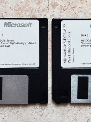 Microsoft MS-DOS 6.22 3.5" Floppy Disks like new, set of 4