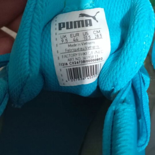 Puma shoes new, yellow and turquoise, size 44, athletic