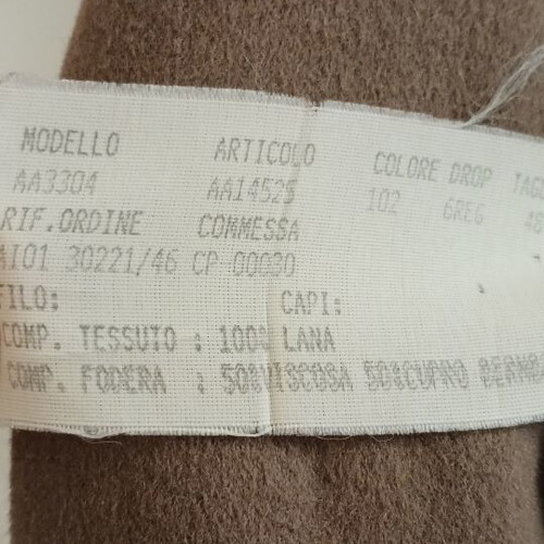 Loro Piana men's camel wool coat medium used with minor defect