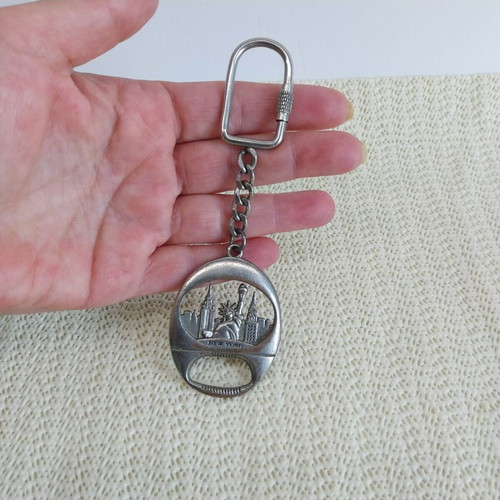 Vintage New York Keychain Bottle Opener used