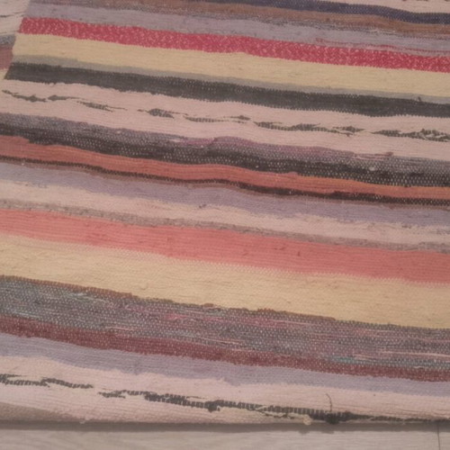 Rag rug used, colorful runner, 3 meters long