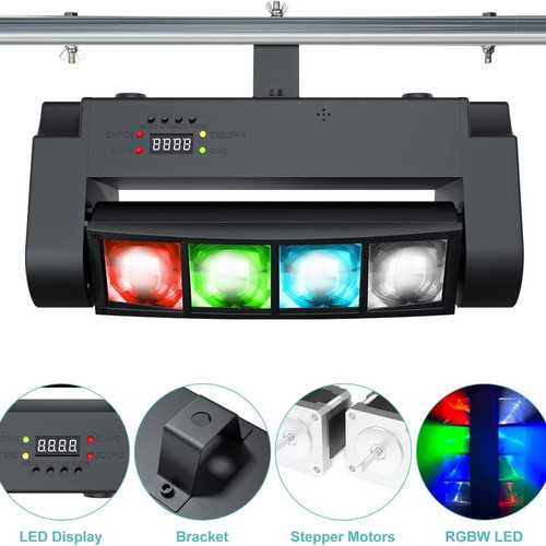 Betopper DJ stage light with moving head, 8x3W RGBW LED, new