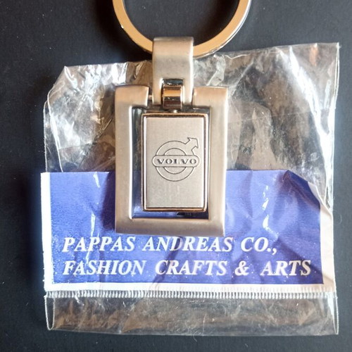 Vintage Volvo spinning keychain, New Old Stock, heavy metal 37g