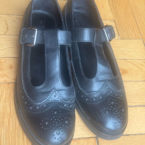 Mary Jane leather shoes ASOS black like new