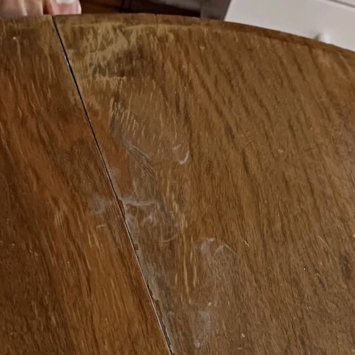 Antique folding table used that converts to round