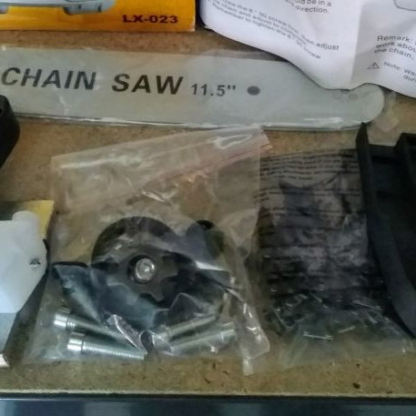 Electric chainsaw blade stand 34 inches