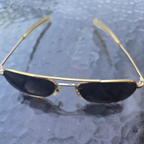 American Optical Command sunglasses with case, gold