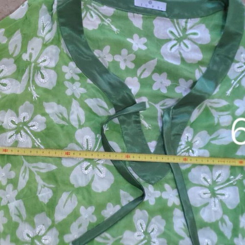 Jupe floral women's shirt like new, green, size L