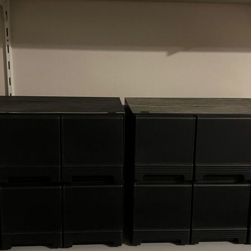 CD/DVD storage drawers like new, set of 4 stackable