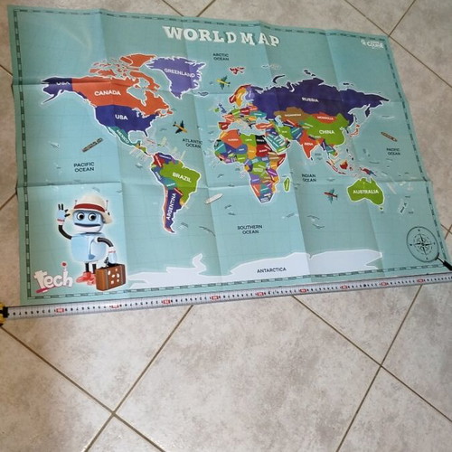 Children's world map, glossy paper