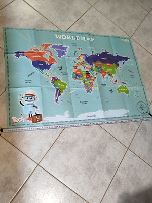 Children's world map, glossy paper
