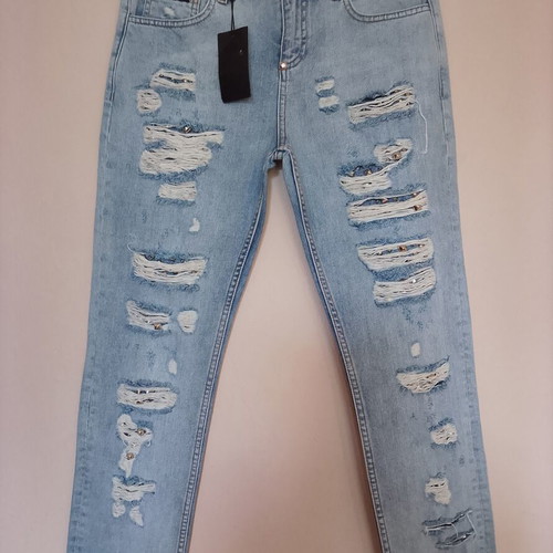 Philipp Plein Boyfriend Cut Jeans Over and Over Again new, Paradise Blue