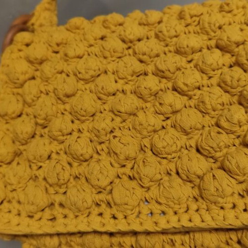 Zara yellow knitted summer shoulder bag new