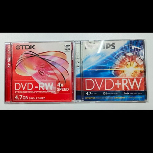 DVD-RW επανεγγραφής σαν καινούργιο, 2 τεμάχια Philips και TDK