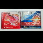 DVD-RW επανεγγραφής σαν καινούργιο, 2 τεμάχια Philips και TDK