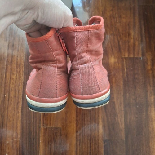 Camper canvas bootie used red size 39