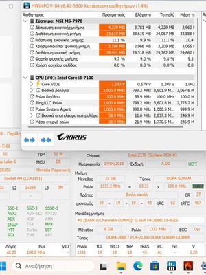 MSI Z170A Gaming M3 μητρική σαν καινούργιο, Intel Z170 chipset, socket 1151