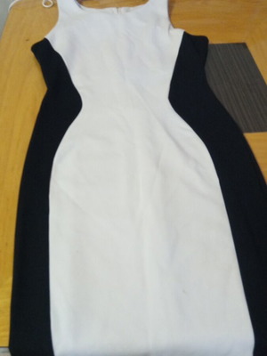 Black and cream bodycon dress size 12