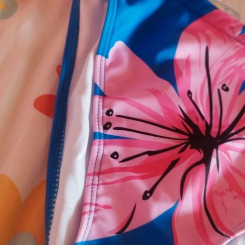 Shein Blue Floral Bikini Bottom XL new, multicolor