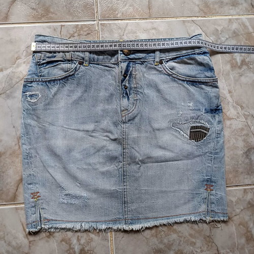 Only denim skirt new, no stretch, size M 38 10, blue