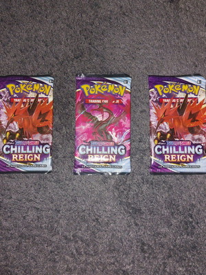 Pokemon Sword & Shield Chilling Reign 3 σφραγιστά φακελάκια καινούργια
