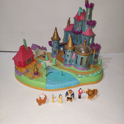 Polly Pocket Disney Beauty and the Beast Magical Castle 1997 used