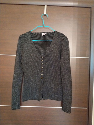 Women's cardigan like new, black with buttons size M