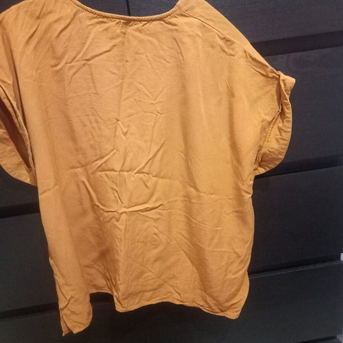 Zuiki blouse like new, brown and gold