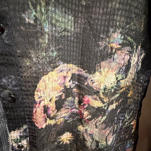 H&M shirt black with floral pattern like new