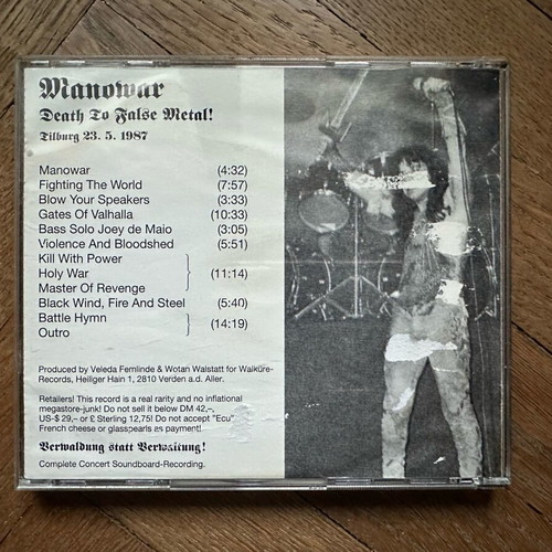 Manowar Death to False Metal! and CH 84 CD like new