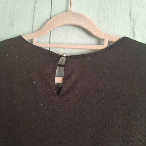ZARA Special Edition dress with tulle and beads new, brown, size L