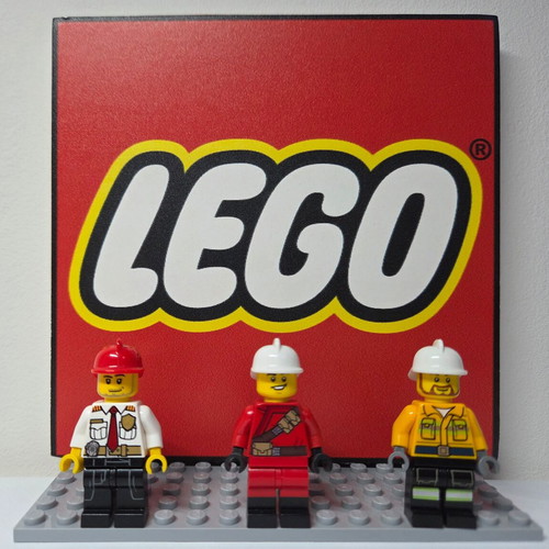 Lego 3 Minifigures Fire Department new