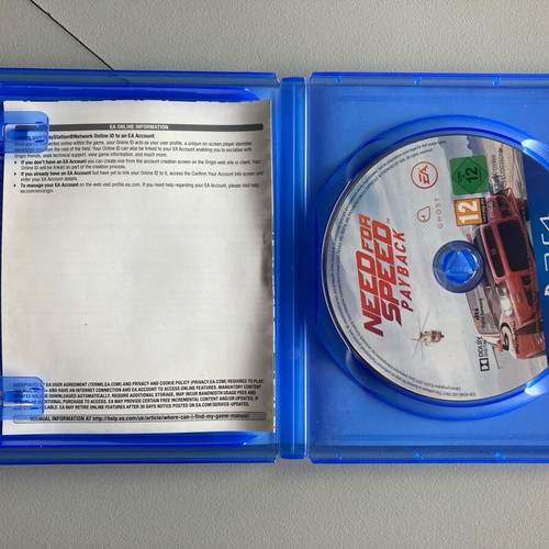 Need for Speed Payback PS4 game like new, complete with case