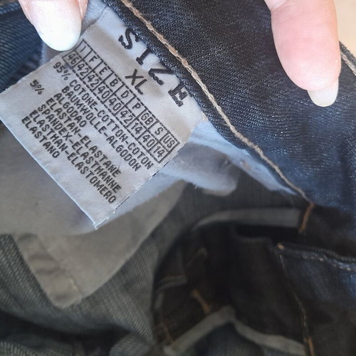 Jeans used, straight fit, size M, blue