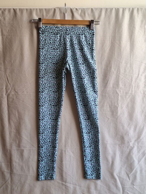 Miss Flamingo Kids Leopard Print Active Leggings, turquoise